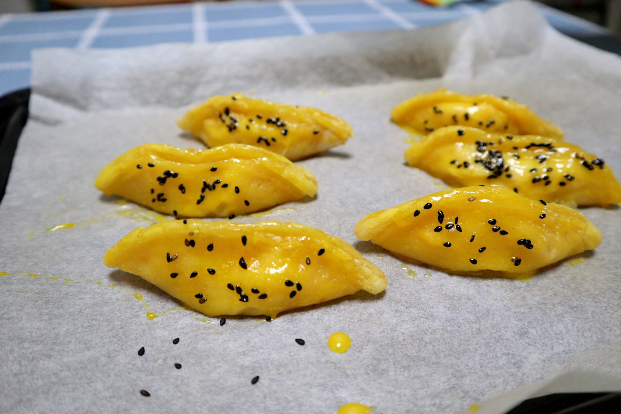 空气炸锅蛋挞皮不用芝士做芒果派,蛋挞皮芒果派教程