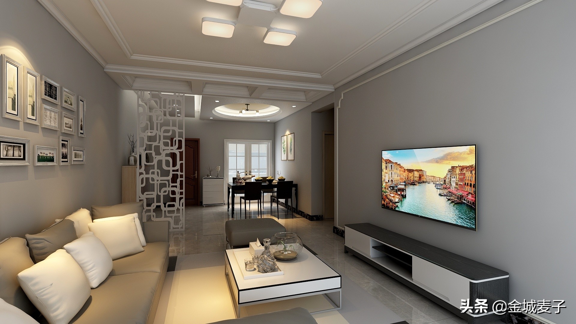 尚东家园三室两厅两卫装修,尚东嘉苑现代婚房