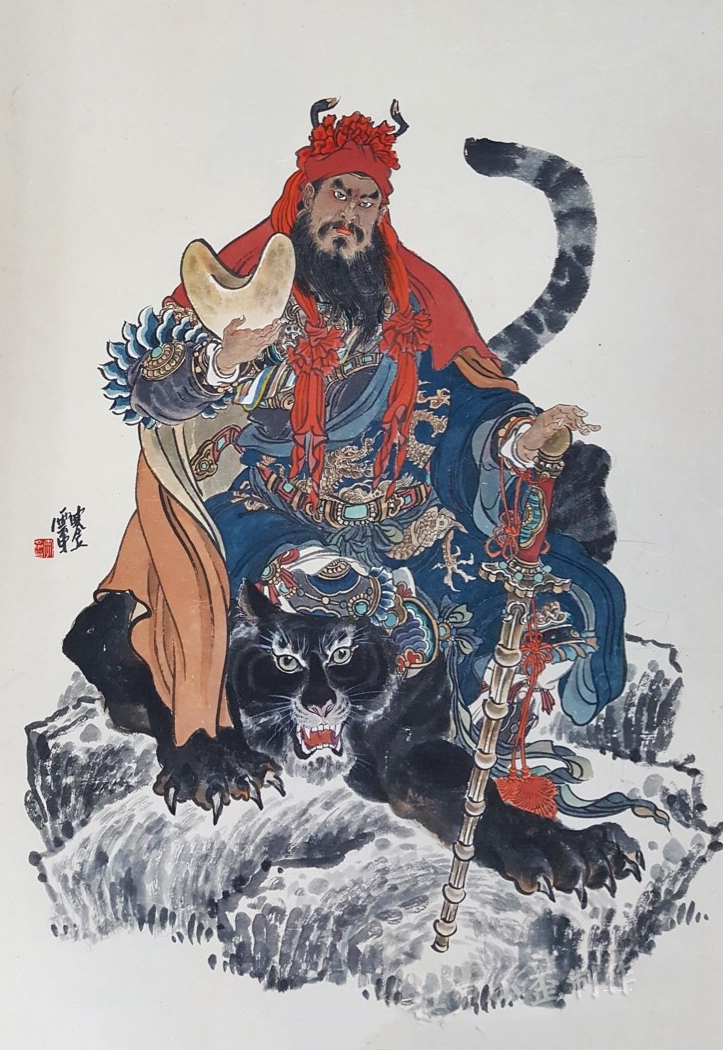 武财神赵公明的图片,赵公明财神爷的神话故事