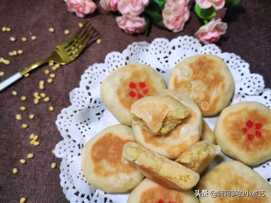不用开酥的软皮绿豆饼,又酥又不油的绿豆饼