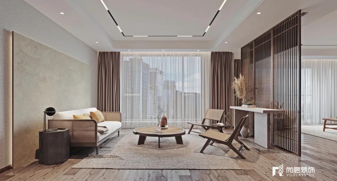 800平侘寂风装修设计案例,800平米禅意别墅