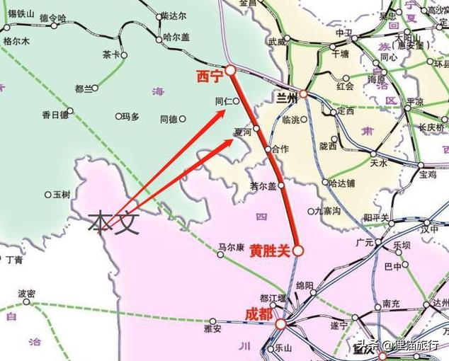 兰州至重庆、西宁至成都高铁线路,连接兰西都市圈与成渝城市群