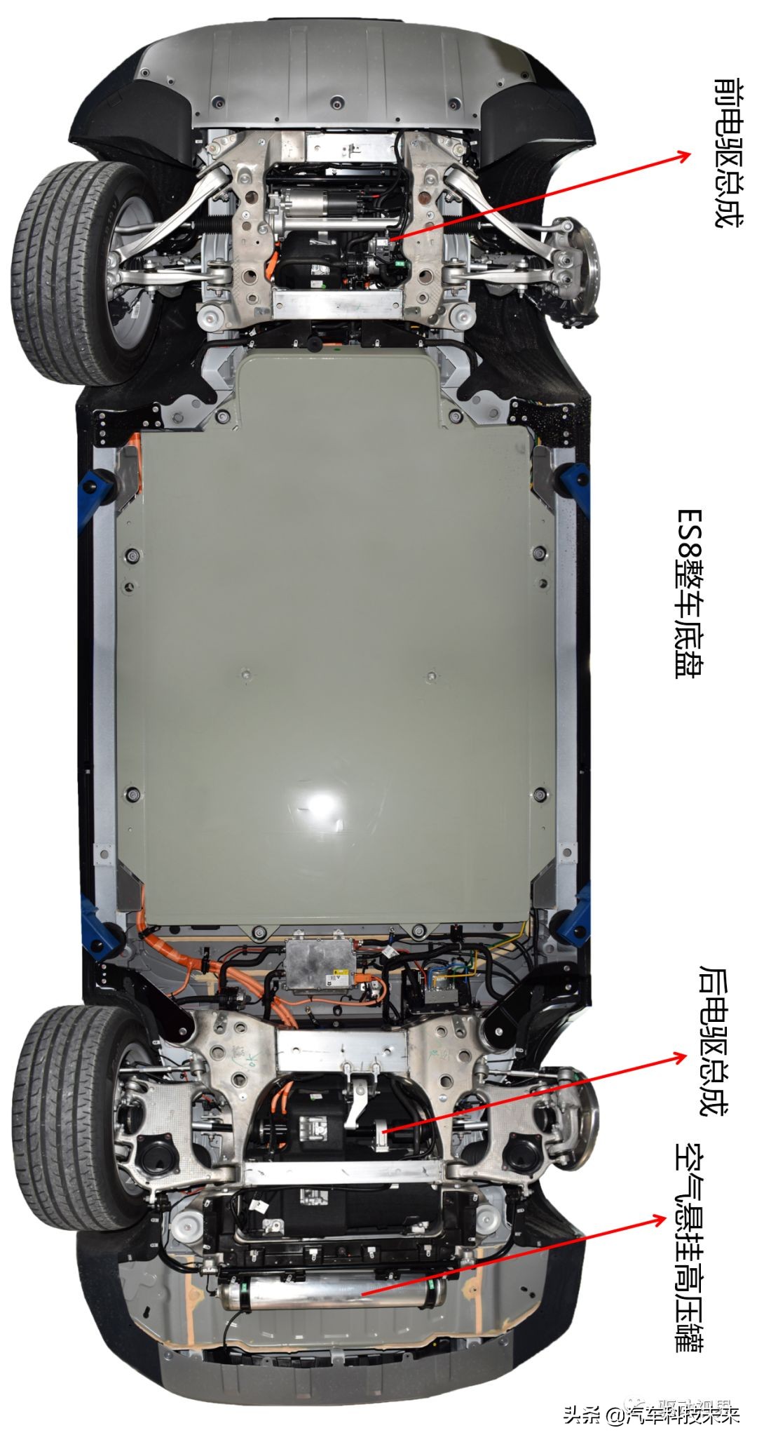 蔚来es8电驱拆解图,蔚来es8对比比亚迪唐拆解