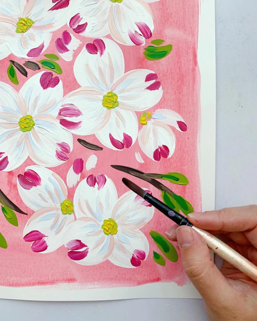 美术创意画幼儿丙烯平涂画,丙烯平涂的正确方法图解