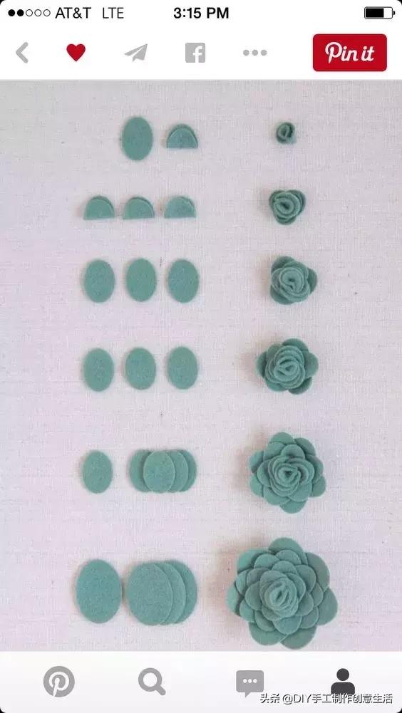不织布手工花朵diy图册,制作不织布diy手工小花