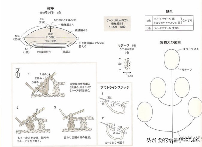 钩毛线饰品教程,毛线饰品的钩织图解