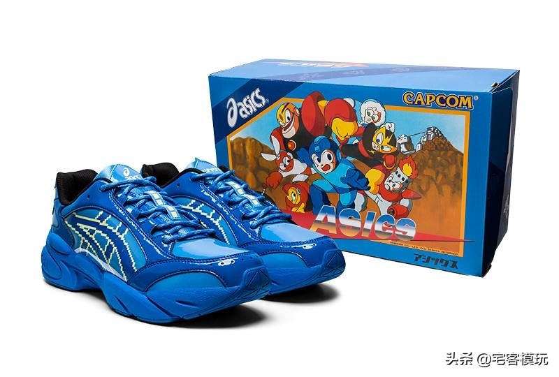 模玩周边：CAPCOM洛克人xAsics联名商品