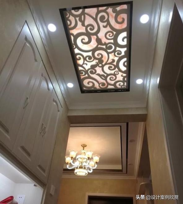 客厅吊顶镂空雕花效果图,镂空雕花板吊顶安装教程视频