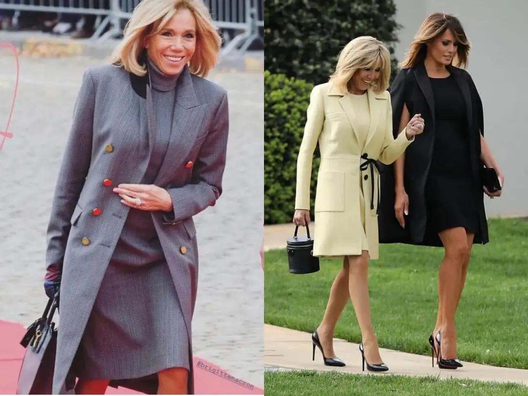 关之琳灰色长风衣,关之琳港风白裙穿搭