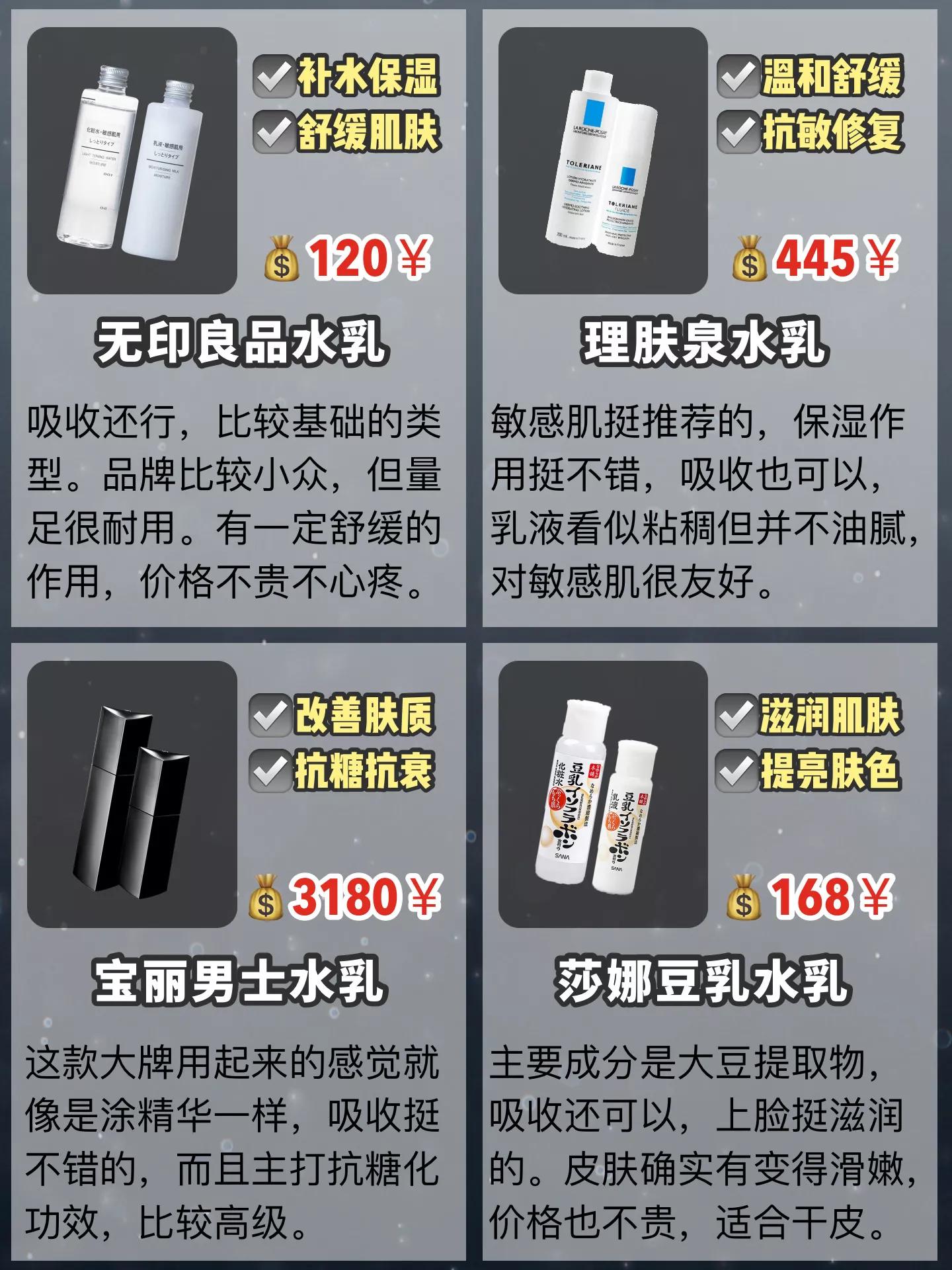 十大公认好用的男士水乳,男士不油腻的水乳推荐一下