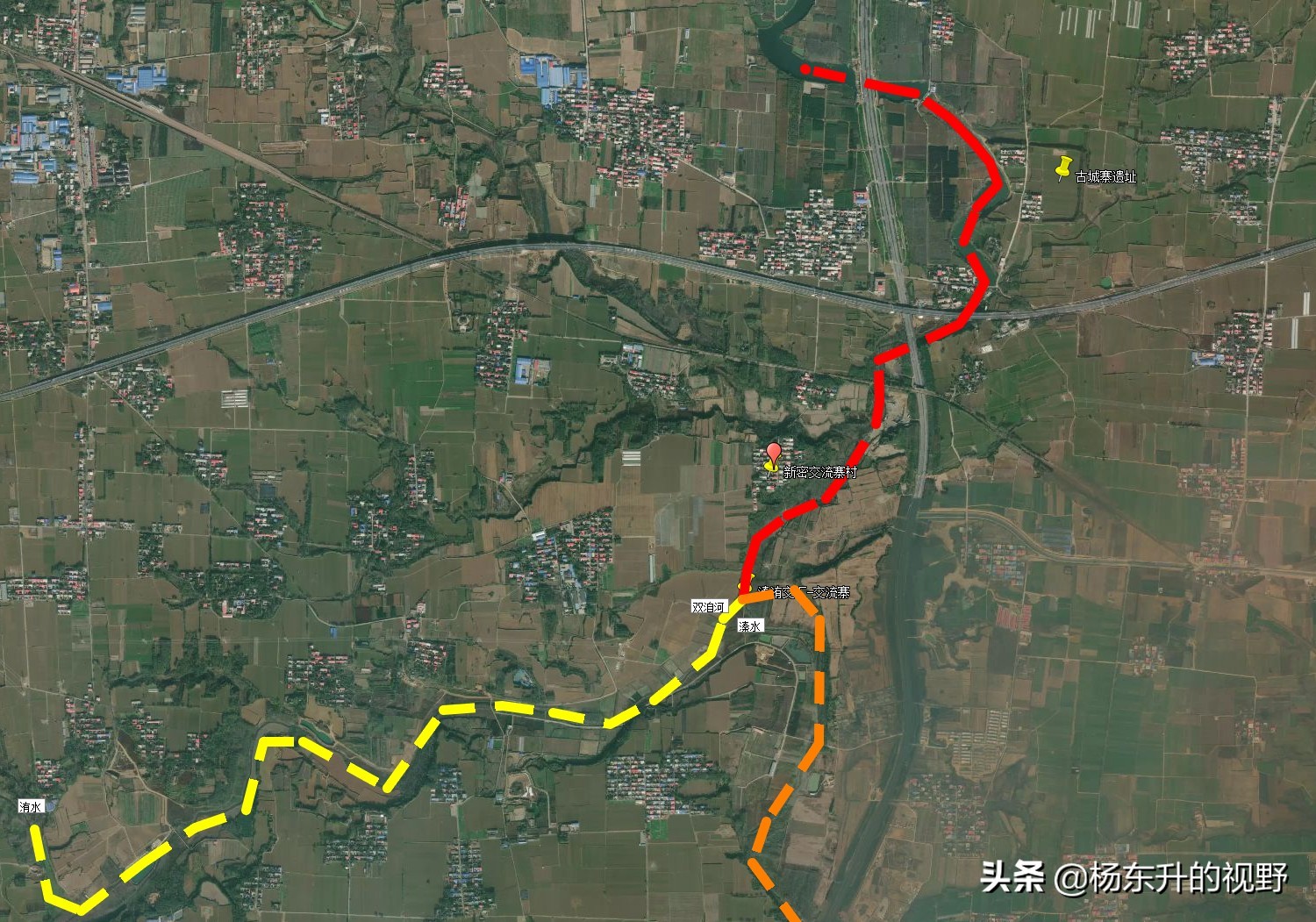 双洎河上游在哪里,双洎河与洧河溱河关系示意图