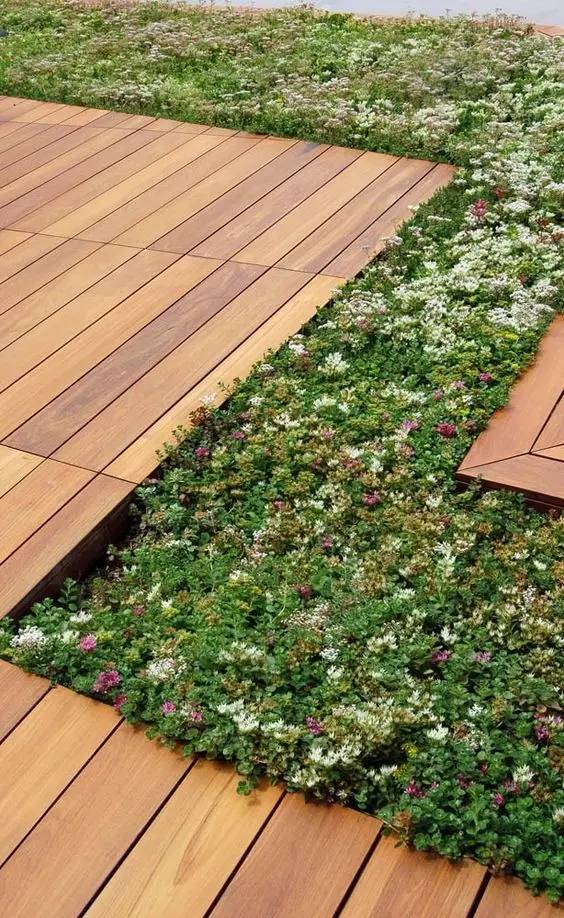 庭院木平台自己做,庭院休闲木平台