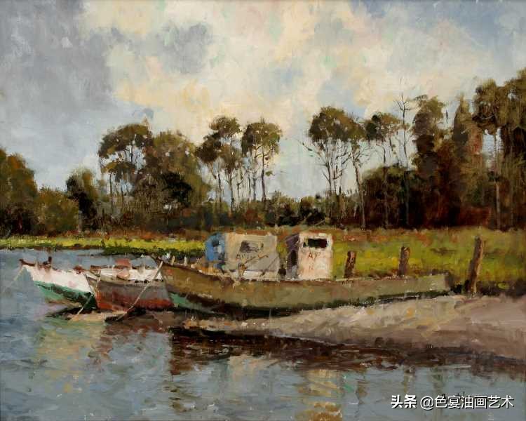 现代风景油画高清大图,后现代油画素材