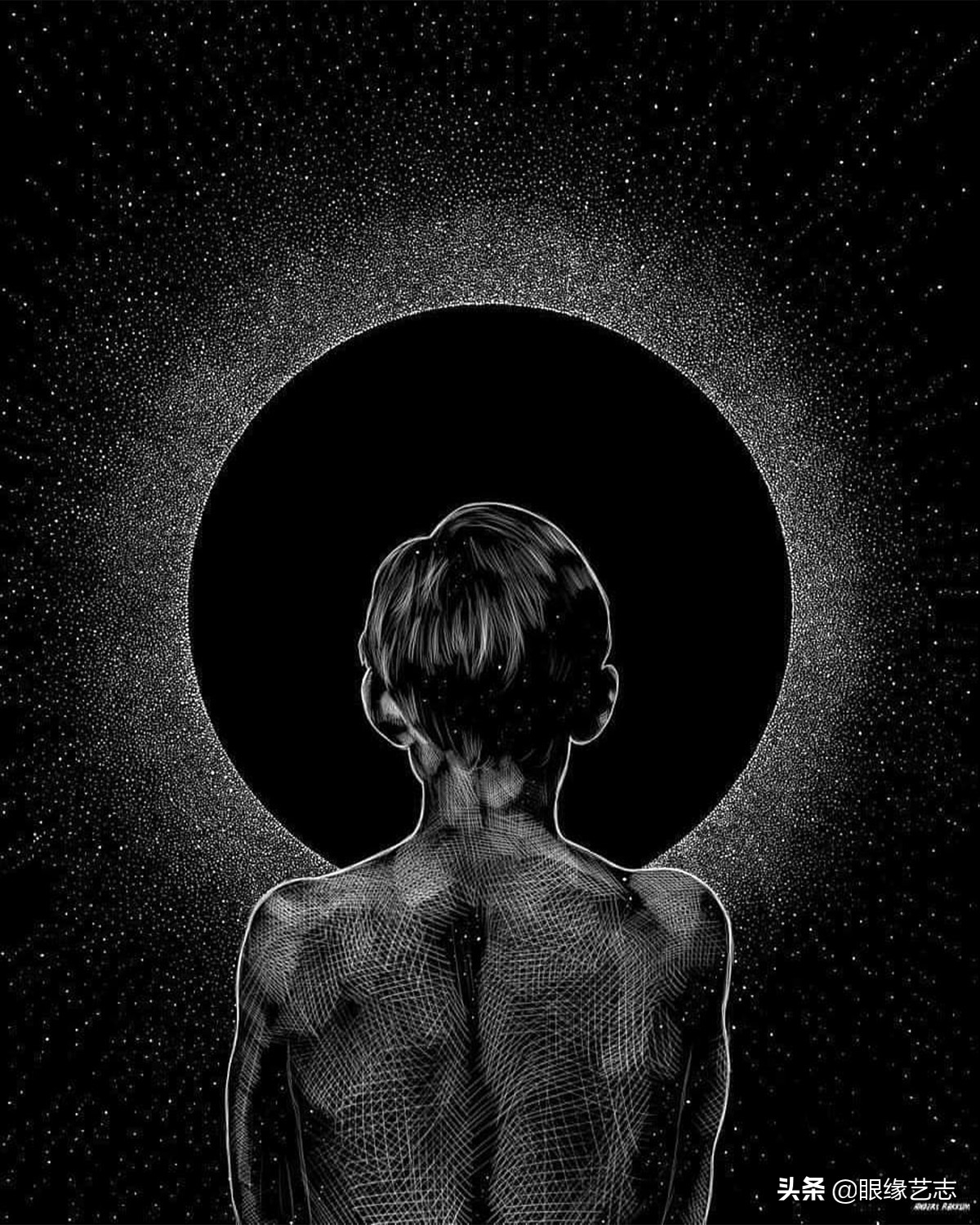 二维宇宙的浓情挣扎：另类的音乐封面插画，穿行暗夜的吟游诗人