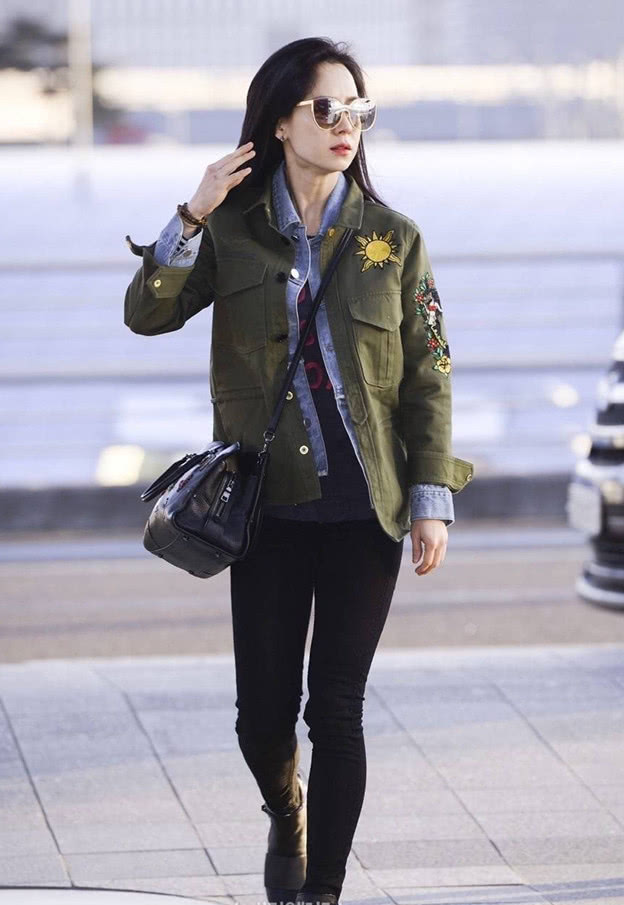 宋智孝牛仔裤穿搭,韩国跑男宋智孝照片