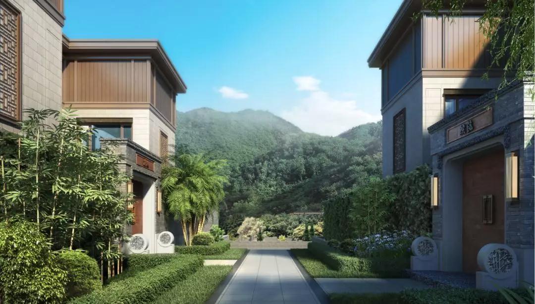 依山傍水苏式园林庭院,自然清幽山谷依山而建的院落