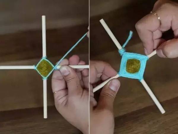 厉害，只用一次性筷子绕上毛线，开出曼荼罗花！附手工教程