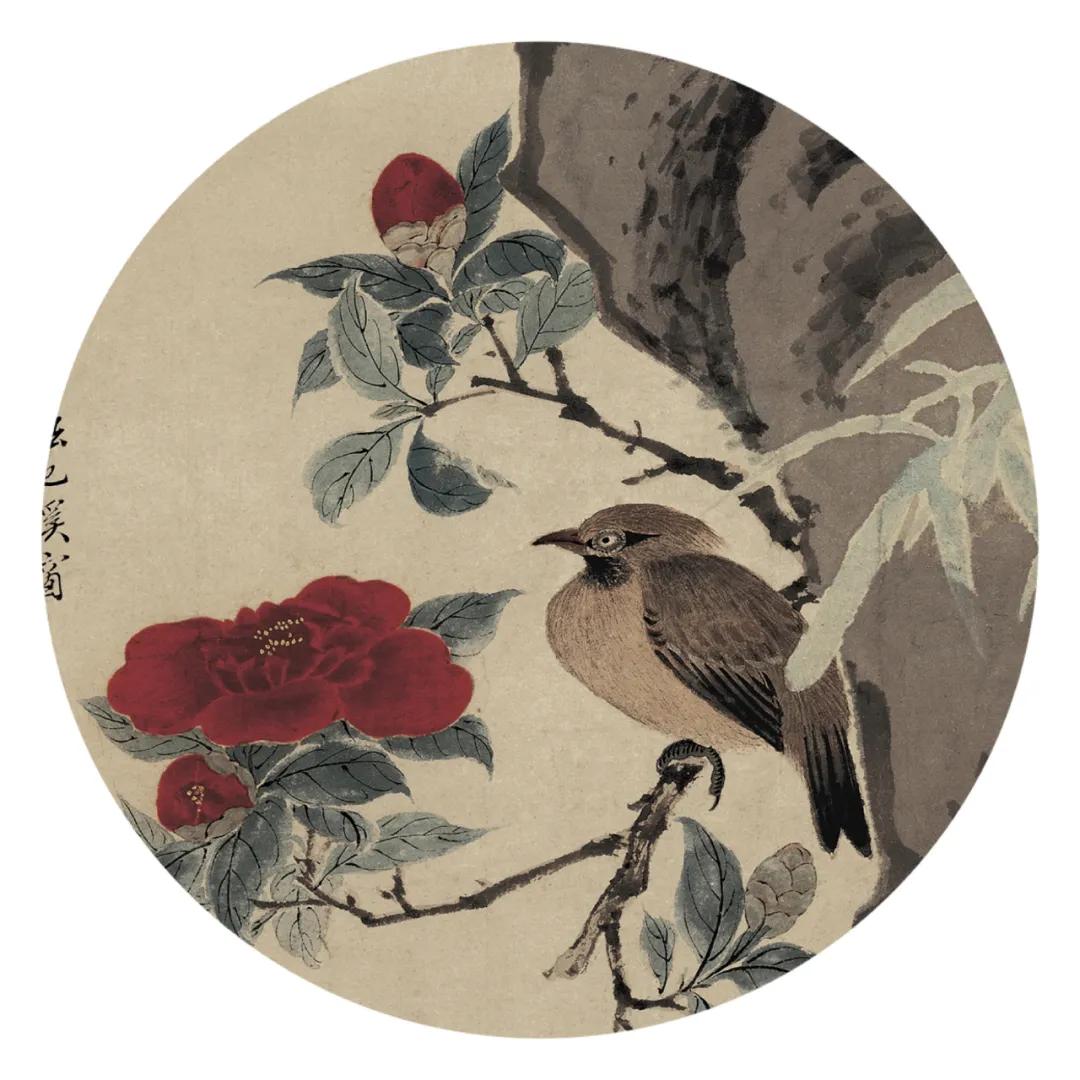 花竹栖禽,花竹聚禽图