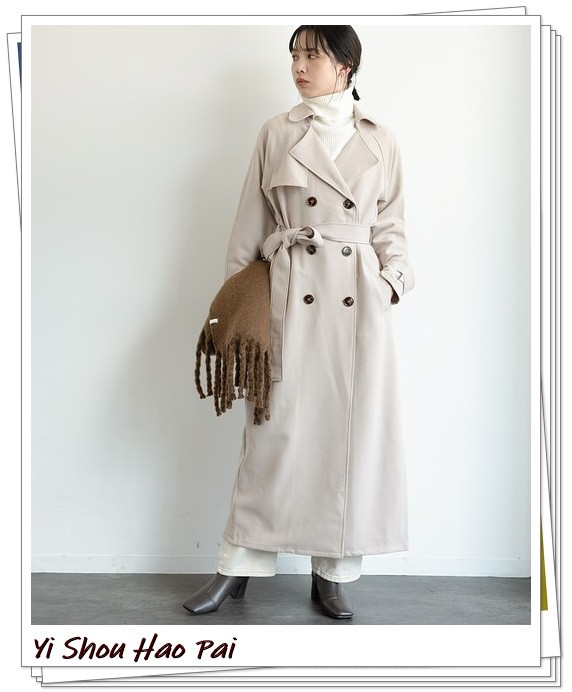 实用经典的早秋风衣穿搭示范,当你有一个黑风衣该怎么穿搭