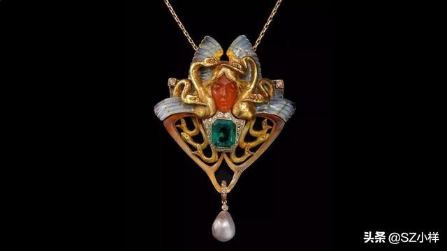 珐琅珠宝首饰设计,复古珐琅珠宝