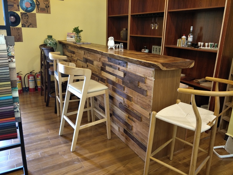 收银台实木吧台大理石吧台,定制收银台前台接待台小型吧台