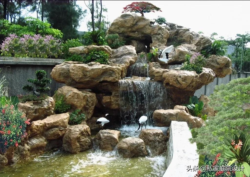 庭院假山鱼池施工设计,重庆正规庭院假山设计施工