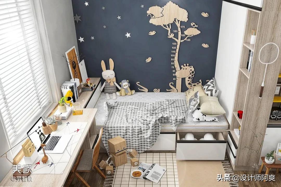 榻榻米设计卧室儿童小户型,阳台榻榻米书房效果图