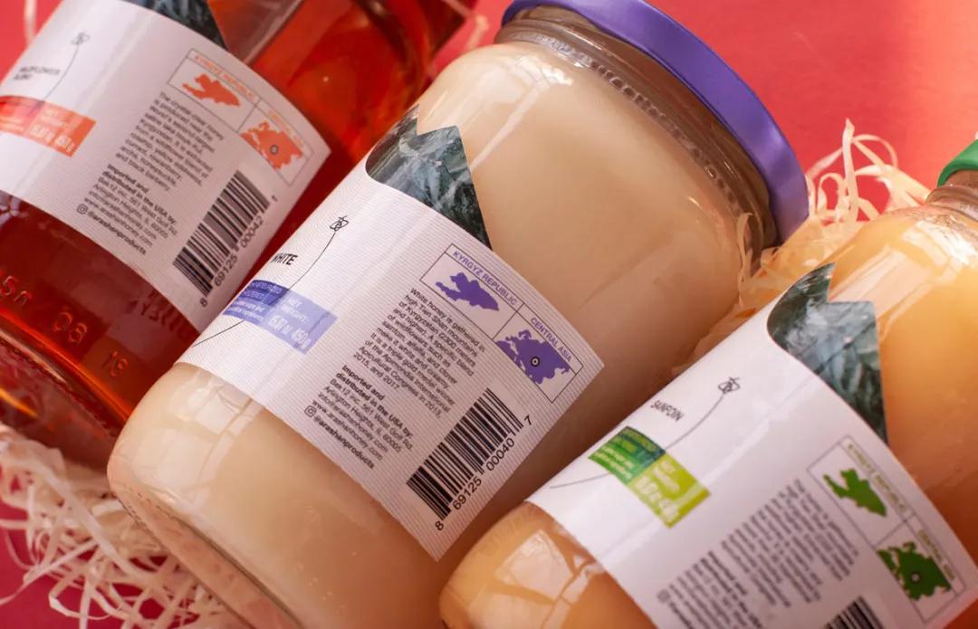 蜂蜜插画包装设计创意,高端蜂蜜产品包装设计