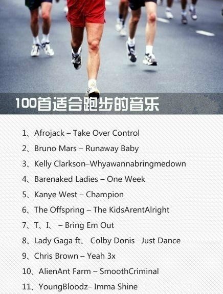 跑步歌曲40首中文劲爆,跑步必听的超燃歌曲歌名