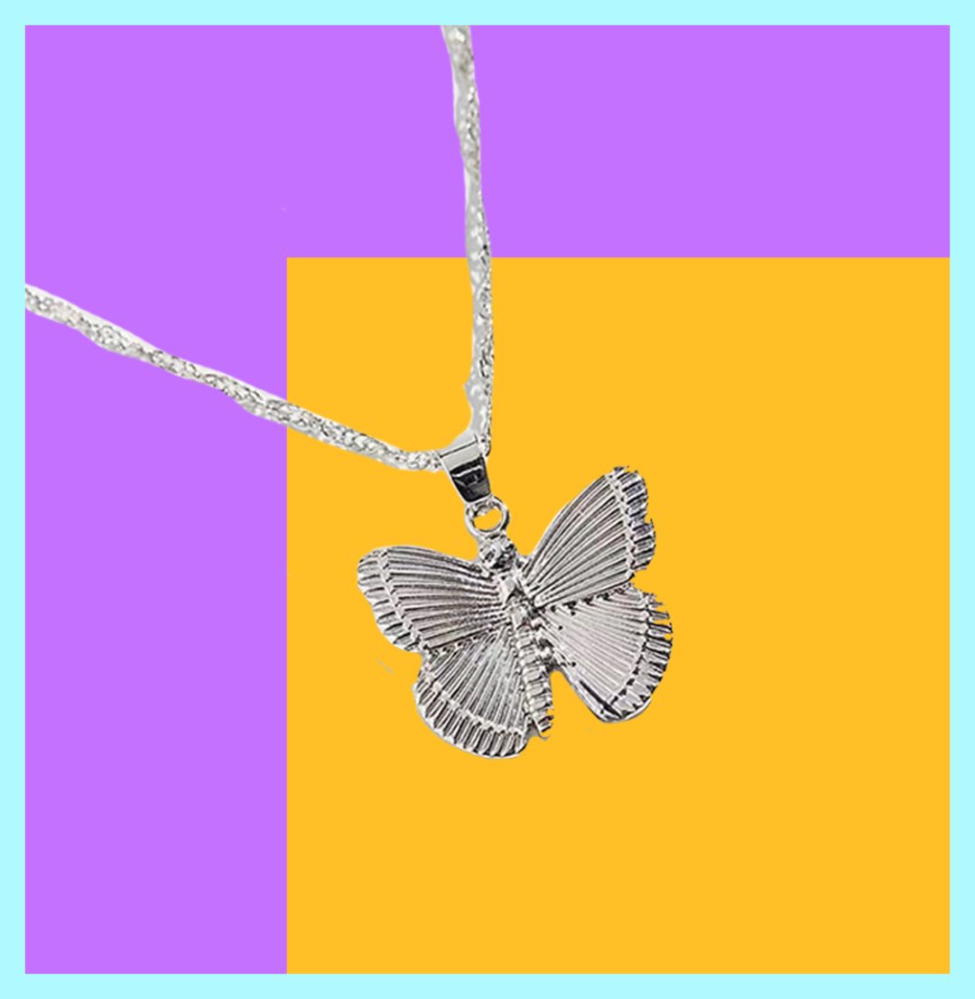 童年饰品金蝴蝶,童年土味发饰效果图