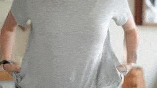 夏天穿t恤怎么塞裤子里好看,t恤衣角打结扣最新款