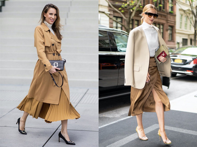 米色连衣裙怎么穿搭才好看,米色裙子怎么搭配高级感