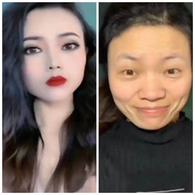 盘点化妆前后对比惊人反差集锦,30张化妆前后对比照堪比换人