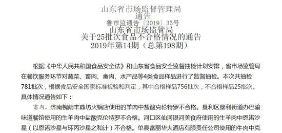山东抽检不合格食品涉及超市,最新抽检食品不合格名单山东