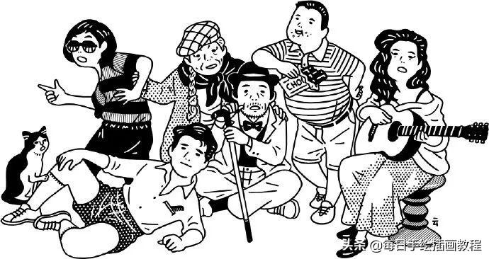 日本大师画插画,日本风格诡异插画