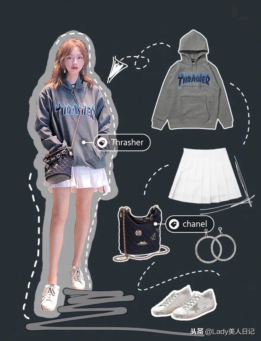 卫衣+裙子又被穿火了,加个小帽子可爱死了,什么身材都能穿