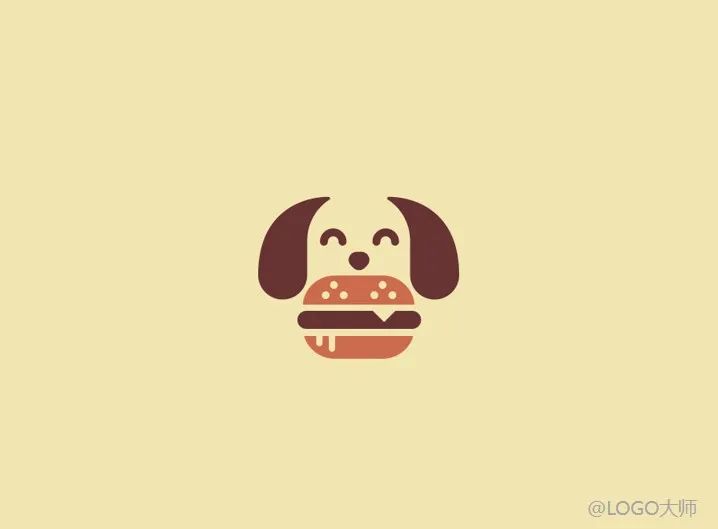 汉堡logo背景设计效果图,汉堡LOGO设计