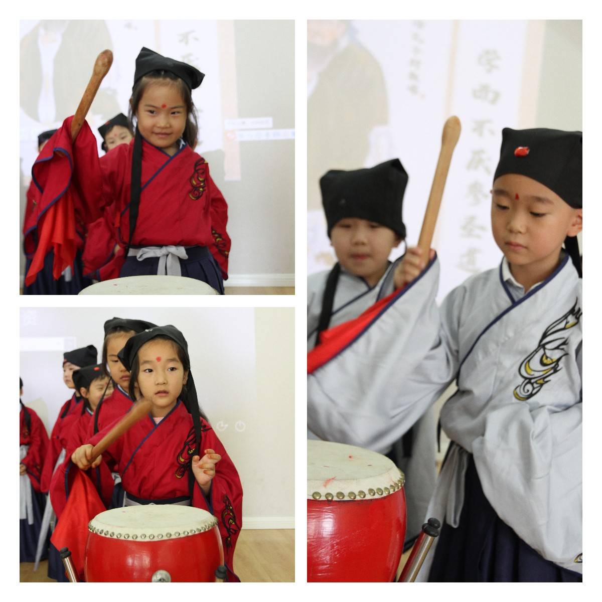 “国韵迎新·童趣古玩”西安天资贝恩幼儿园开学典礼满满国风