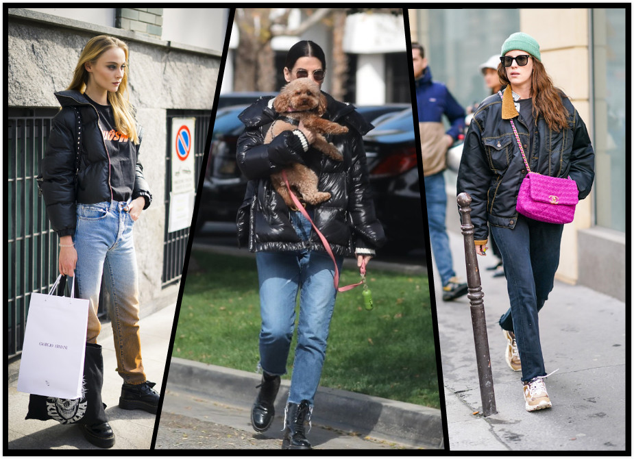 冬天不用穿太花,简单的黑色棉服,随便搭配都很帅气酷炫