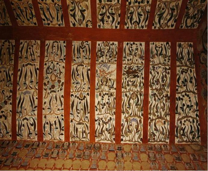 敦煌428窟介绍,敦煌329窟壁画飞天图