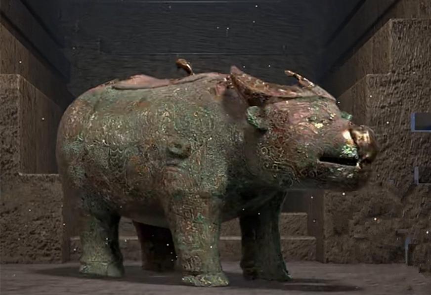 殷墟遗址出土了大方鼎,殷墟出土最多的两件文物