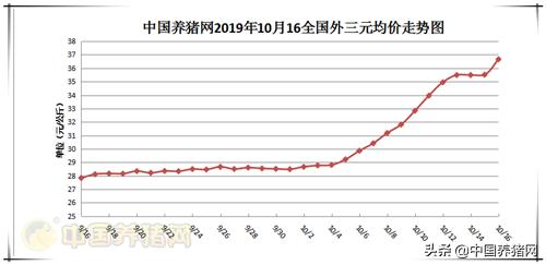 10月下旬生猪价格回落,10月19日猪价跌多涨少