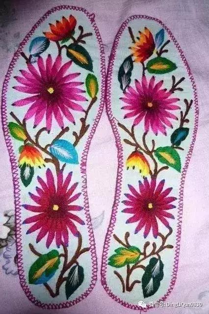 刺绣作品简单的,老式刺绣喜字的鞋垫刺绣方法