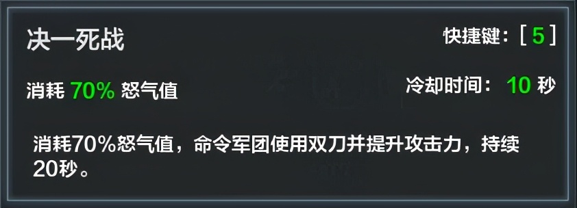 铁甲雄兵典韦的技能,力战不竭