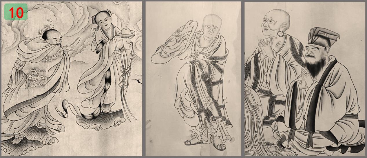 简析吴道子的白描作品送子天王图,吴道子李公麟白描相同之处