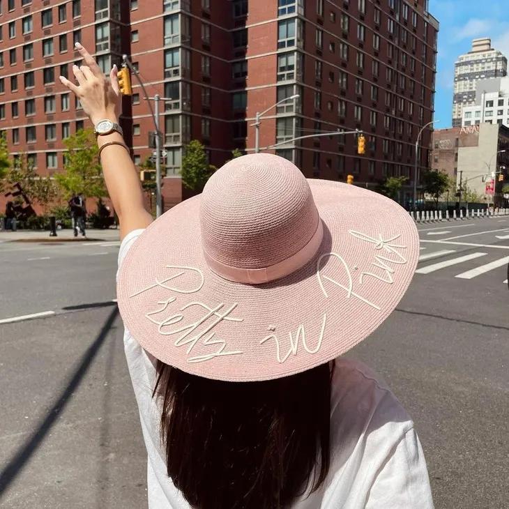 赵丽颖夏日装扮,夏日草帽赵丽颖