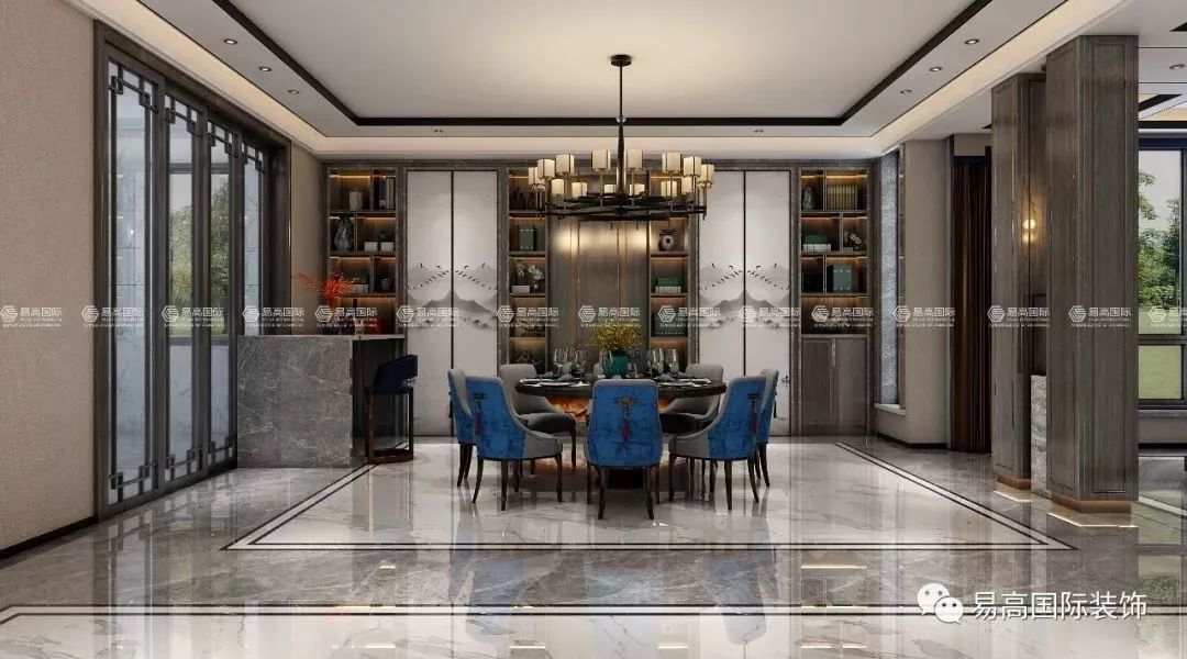 「首发」易高国际|华海·湖滨会馆446㎡中式，年轻就要时尚