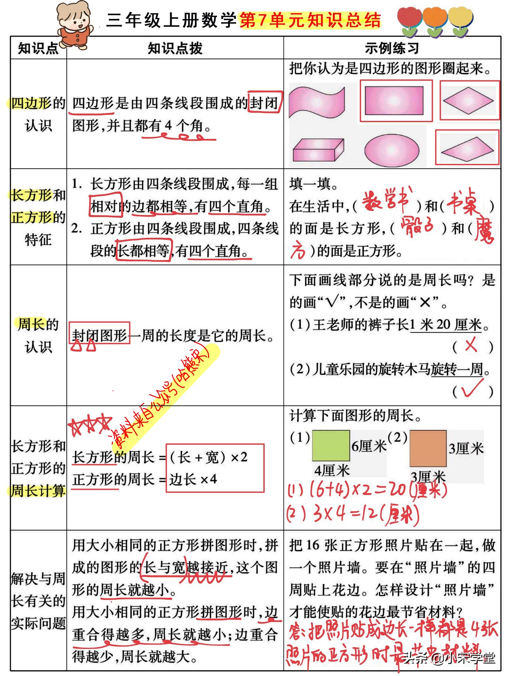 三年级数学100道易错应用题和答案,三年级数学1-4单元知识点归纳