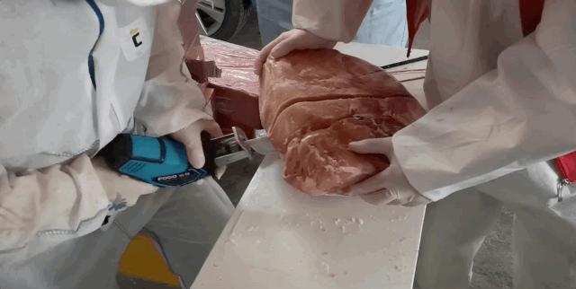 每切一块冻猪肉,就像下了一场猪肉味儿的雪……