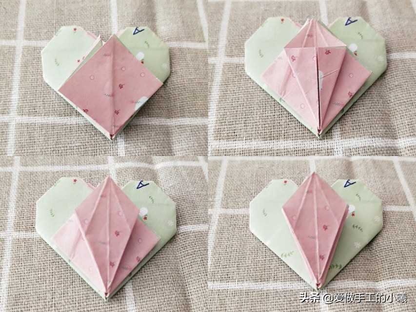 当爱心遇上百合折纸视频教程,百合花朵折纸步骤图解